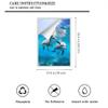 Dunmat Ocean Dolphin Picture Stained Glass Window Film Tropical Cartoon Animals Modern Window Privacy Film Self-Adhesive Glass Film Decorative Sticker Frosted Film for Home Office 27.6Wx39.4L inch view 2