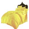 SPRINGSTONE BEDDING Ultra Soft 600 Series 3 Pieces Egyptian Cotton Goose Down Alternative Warm Comforter Set (Comforter + 2 Pillowcases) 400 GSM Quilt Duvet Insert Over-Size King Yellow 98'' x 120'' view 1