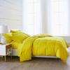 SPRINGSTONE BEDDING Ultra Soft 600 Series 3 Pieces Egyptian Cotton Goose Down Alternative Warm Comforter Set (Comforter + 2 Pillowcases) 400 GSM Quilt Duvet Insert Over-Size King Yellow 98'' x 120'' view 3