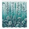 Ambesonne Turquoise Shower Curtain, Botanical Thistle Lavender and Leafy Floral Huddle on Greenery Ombre Back, Cloth Fabric Bathroom Decor Set with Hooks, 69" W x 75" L, Pale Teal Seafoam view 4