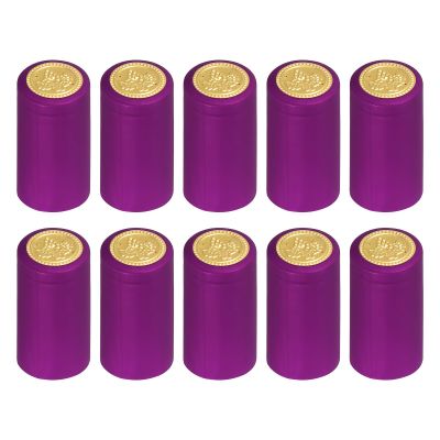 uxcell 100Pcs PVC Heat Shrink Capsules Wine Bottle Capsules Shrink Cap Wrap Shrink Top Cover for Wine Cellars and Home Kitchen, Rose Red 30x60mm