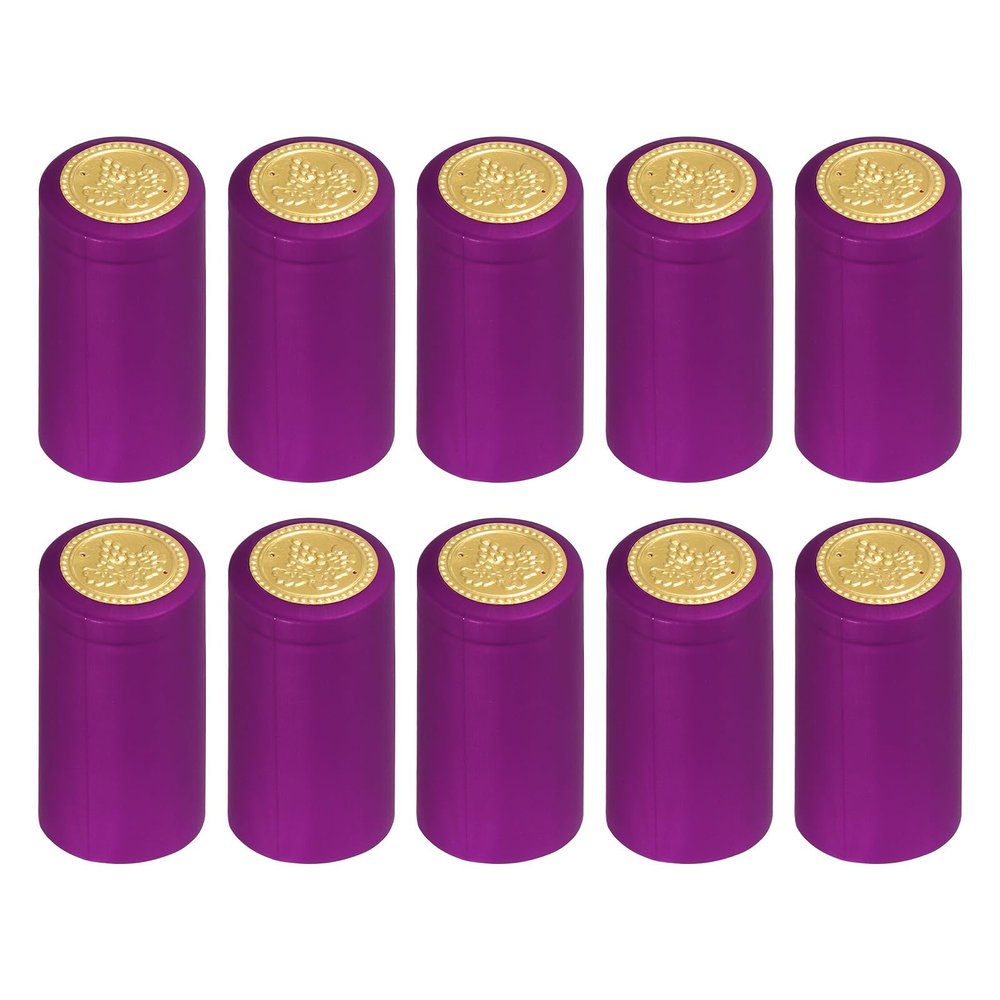 uxcell 100Pcs PVC Heat Shrink Capsules Wine Bottle Capsules Shrink Cap Wrap Shrink Top Cover for Wine Cellars and Home Kitchen, Rose Red 30x60mm