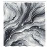 Ambesonne Grey Shower Curtain, Monochrome Design Outer Space Starry Atmosphere with Swirling Clouds and Stripes, Cloth Fabric Bathroom Decor Set with Hooks, 69" W x 70" L, Pearl Purpleblue view 4