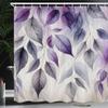 Ambesonne Purple Shower Curtain, Cascade of Leaves in a Cold Windy Morning Monochromatic Pastel Tones, Cloth Fabric Bathroom Decor Set with Hooks, 69" W x 70" L, Coconut Quartz and Lilac view 1