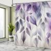 Ambesonne Purple Shower Curtain, Cascade of Leaves in a Cold Windy Morning Monochromatic Pastel Tones, Cloth Fabric Bathroom Decor Set with Hooks, 69" W x 70" L, Coconut Quartz and Lilac view 2