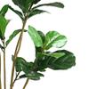 Artificial Tree in Modern Granite Effect Planter, Fake Ficus Lyrata Silk Tree for Indoor and Outdoor Home Decoration - 57" Overall Tall (Plant Pot Plus Tree) view 4