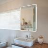 LuxyDecor Medicine Cabinets Mirror Modern Wall Mounted Mirror Cabinet Solid Wood with Storage 24" x 16" (White) view 3