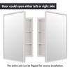 LuxyDecor Medicine Cabinets Mirror Modern Wall Mounted Mirror Cabinet Solid Wood with Storage 24" x 16" (White) view 4