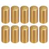 uxcell 100Pcs PVC Heat Shrink Capsules Wine Bottle Capsules Shrink Cap Wrap Shrink Top Cover Grape Shape for Wine Cellars and Home Kitchen, Yellow Gold 30x60mm view 1