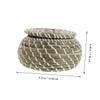 OFFSCH Seagrass Woven Desktop Storage Box with Lid Medium Organizer for Keys Snacks and Items Decorative Basket for Home Tabletop Use view 2