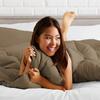 SPRINGSTONE BEDDING Ultra Soft 600 Series 3 Pieces Egyptian Cotton Goose Down Alternative Warm Comforter Set (Comforter + 2 Pillowcases) 400 GSM Quilt Duvet Insert Over-Size King Taupe 98'' x 120'' view 3