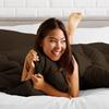 SPRINGSTONE BEDDING Ultra Soft 600 Series 3 Pieces Egyptian Cotton Goose Down Alternative Warm Comforter Set (Comforter + 2 Pillowcases) 400 GSM Quilt Duvet Insert King XL Coffee Brown 92'' x 106'' view 2