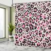 Ambesonne Pink Shower Curtain, Classic Leopard Skin Pattern with Rose Tone Ornate Abstract Art Wild Nature, Cloth Fabric Bathroom Decor Set with Hooks, 69" W x 84" L, Blush Dark Grey Ivory view 2