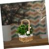 Holibanna 3pcs Hand-woven Decorative Storage Basket for Home Decor Compact Khaki Flower Arrangement Holder Multifunctional Woven Basket for Organizing and Arranging Flowers view 3