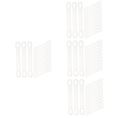 PRETYZOOM 200pcs Silicone Clothing Hanger Strips Non-Slip Hanger Pads for Skirt Pants Clips