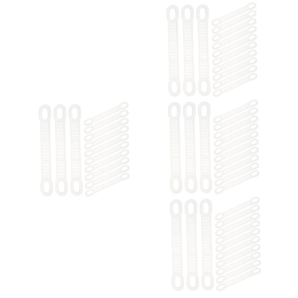 PRETYZOOM 200pcs Silicone Clothing Hanger Strips Non-Slip Hanger Pads for Skirt Pants Clips
