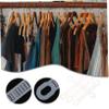 PRETYZOOM 200pcs Silicone Clothing Hanger Strips Non-Slip Hanger Pads for Skirt Pants Clips view 3