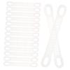 PRETYZOOM 200pcs Silicone Clothing Hanger Strips Non-Slip Hanger Pads for Skirt Pants Clips view 4