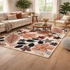 Teppich homes Hand Tufted Wool Area Rug, Beige Floral Pattern with Leaf Motifs, Soft Decorative Indoor Carpet for Living Room, Bedroom & Hallway 5x7, 8x10, 9x11, 10x13 view 2