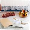 Amosfun 1pc Elegant Lace Bowknot Holder Cushion Wedding Pillow for Ceremony Lightweight and Portable Decoration view 4