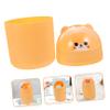 HOLIDYOYO Compact Bear Trash Can Desk Top Waste Bin Small Trashcan Mini Garbage Can Plastic Lid Office Wastebasket view 2