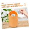 HOLIDYOYO Compact Bear Trash Can Desk Top Waste Bin Small Trashcan Mini Garbage Can Plastic Lid Office Wastebasket view 4