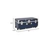 HomeStock Rustic Romance Heavy Duty 30" Under Bed College Storage Trunk with Lock, Latch Closure Type, 15.75" D x 30" W x 12.25" H, Ideal Camp Dorm Room Trunk Footlocker Navy Blue view 3