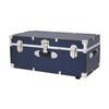 HomeStock Rustic Romance Heavy Duty 30" Under Bed College Storage Trunk with Lock, Latch Closure Type, 15.75" D x 30" W x 12.25" H, Ideal Camp Dorm Room Trunk Footlocker Navy Blue view 4