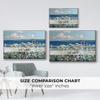 Renditions Gallery Ocean Oasis Paintings & Prints Bayside Garden: Blooms By The Breakers Floater Frame Wall Hanging Artwork for Bedroom Office Kitchen - 17"X25" White Frame - GAL002 view 4