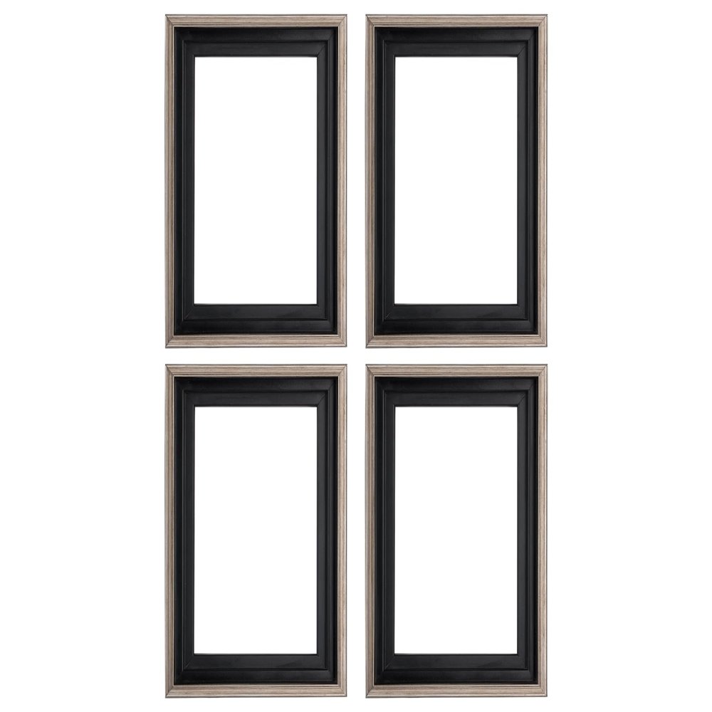 Creative Mark Illusions Floater Frame For 3/4" Deep Canvases - 18x24 Antique Silver - No Glass or Backing - Wood Composite Floating Illusion Frame for Canvas Paintings- With Hanging Hardware