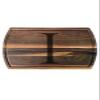 Artisanal Kitchen Dark Walnut Cutting Board with Initial I Engraving for Culinary Perfection view 1