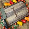 Artisanal Kitchen Dark Walnut Cutting Board with Initial I Engraving for Culinary Perfection view 4