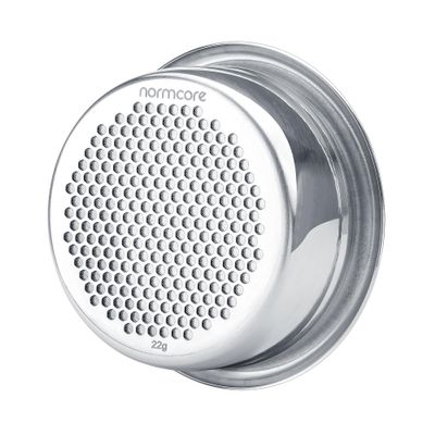 Normcore 58mm 22g Precision High Extraction Filter Basket, Double Layer Portafilter Basket Filter, 304 Stainless Steel, 0.8mm Thickness, Comes with a 58.5mm Puck Screen, 22 Gram