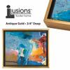 Creative Mark Illusions Floater Frame For 3/4" Deep Canvases - 5x7 Antique Gold - No Glass or Backing - Wood Composite Floating Illusion Frame for Canvas Paintings- With Hanging Hardware view 4