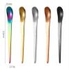 HIDEERPPY Silverware Set, 1/4/6/8 Pieces Creative Small Spoons, Short Handle Stainless Steel Coffee Spoons, Small Spoons, Dessert Ice Cream Spoons, Flatware Set (Color : Rainbow, Size : 6Pcs) view 2