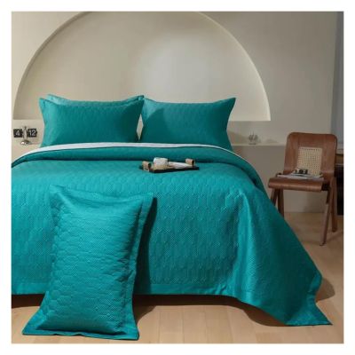 ADOVZ 1000TC Egyptian Cotton Solid Color Quilt Set 3Pcs Quilted Bedspread Coverlet Mattress Cover 245 * 270cm Bed Sheet with Pillowcases,Bed Sheets