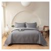 ADOVZ 1000TC Egyptian Cotton Solid Color Quilt Set 3Pcs Quilted Bedspread Coverlet Mattress Cover 245 * 270cm Bed Sheet with Pillowcases,Bed Sheets view 3