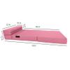 D&D Futon Furniture Lounger Folding Foam Mattresses, Portable Studio Guest Sleeper Chair Beds, Pink 6 x 32 x 80 view 4