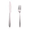 GOODJAYVEN Silverware Flatware Set, 2/8/12/16 Pieces Stainless Steel Household Steak Cutlery Household Hotel Steak Cutlery Stainless Steel Cutlery Two-piece Set (Color : Silver, Size : 4Set-8Pcs) view 1