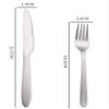 GOODJAYVEN Silverware Flatware Set, 2/8/12/16 Pieces Stainless Steel Household Steak Cutlery Household Hotel Steak Cutlery Stainless Steel Cutlery Two-piece Set (Color : Silver, Size : 4Set-8Pcs) view 2