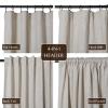 TWOPAGES Linen Cotton Curtains Blackout Pleated Curtains (Hook Belt,Flat Hook,Back Tab,Rod Pocket) Top Drapes with for Bedroom Living Room, 52W x84L,1 Panel view 2