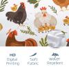 TPHIHPT Chicken Pattern Shower Curtain Cute Rooster Shower Curtain Cartoon Animals Shower Curtain Bathroom Decor Polyester Fabric-72" x 72" view 4