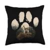 Borzoi Mountain Paw Design Dog Mom Dad Throw Pillow view 1