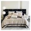 ADovz Luxury Hotel Style Bedding Set Cotton Soft Silky Jacquard Queen King Duvet Cover Set Flat/Fitted Bed Sheet Pillowcases,Bed Sheets, FH-762 view 1