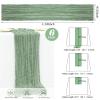 6 Pack Sage Green Cheesecloth Table Runner,10FT Gauze Boho Long Cheesecloth Table Runner 35x120inch Rustic Cheese Cloth Table Runner for Wedding Party Bridal Shower,Dinner Table Decorations view 3