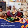 ABCarpet Music Classroom Rug Carpet 7'5"x13' Music Room Rug Kids Room Guitar Carpet Non Slip Washable Soft Black Classroom Playmat for Elementary, Preschool, Nursery, Playroom view 3