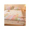 OBONG Twin Fitted Sheet Only Soft Warmth Milk Velvet Bedding Sheets Full Colorfast Mattress Pad with Up to 25cm Deep Pocket All Around Elastic Wrinkle Fade (Color : #01, Size : Twin-90 * 200cm) view 1