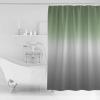 Ombre Sage Green Shower Curtain Set with Hook 72" x 78",Washable Cloth Polyester Fabric Shower+Curtain,Waterproof Bath Curtains for Bathroom,Showers,Bathtubs Decor Minimalist Contemporary Grey view 2