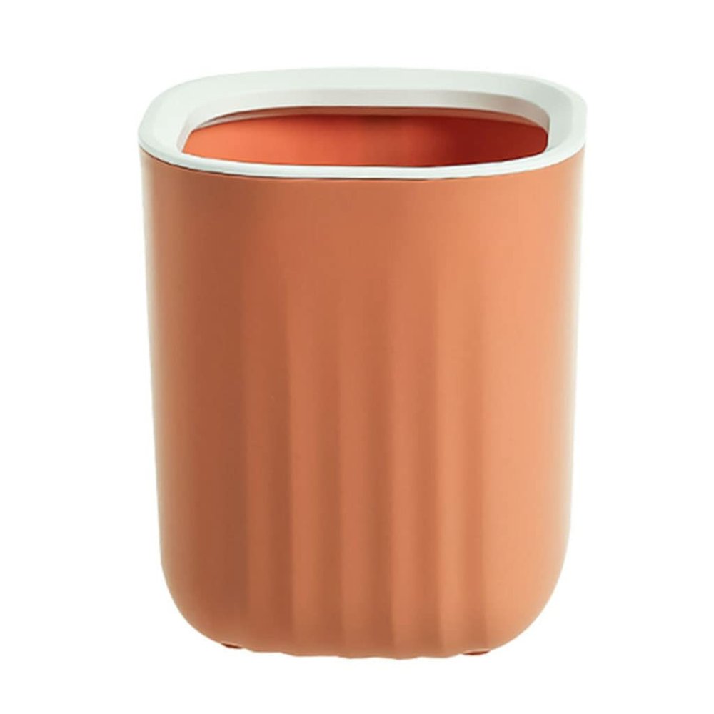 BNVXR Simple Mini Trash can Plastic Small Wastebasket Pressure Ring Design Rectangular Garbage bin Desktop Dumpster for Kitchen Office Practical