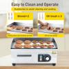 22-Inch Commercial Electric Grill 1600W Electric Countertop Grill Non-Stick Electric Grill Plate 110V Teppanyaki Flat Grill Stainless Steel Adjustable Temperature Control 122F-572F (with plug) view 4